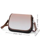 Aesthetic Beige Red And White Gradient Vintage Crossbody Bag for Women Medium Leather Hobo Bags Shoulder Bag Classic City Leather Satchels