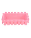 Mini Flower Box Fence Design Plastic Flower Pot Rectangular Plant Pot Succulent Bonsai Cactus Planter Desktop Ornament Desk Organiser Pen Holder Pink