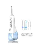 H2ofloss-HF16/ Water Flosser Cordless Professional Dental Oral Irrigator,5 PCS Tips-White