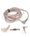 KZ OFC Upgrade Cable HiFi Earphone Replacement Cable 0.75mm Gold-Plated Connector Transparent Black Cable B Pin for KZ ZST/ZSR/ED12/ES3/ES4/ZS10/AS06/AS10/BA10/ZST-X/EDX