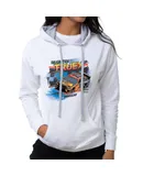 NASCAR Hooded Sweatshirt - Martin Truex Jr - 2 White by DelSol for Women - 1 Pc T-Shirt (M)