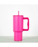Simple Modern 40 oz Tumbler with Handle and Straw Lid | Insulated Cup Reusable Stainless Steel Water Bottle Travel Mug Cupholder Friendly | Gifts for Women Men Him Her | Trek Collection | Rose