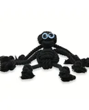 Black Spider Dog Rope Toy, Handmade Sustainable Dog Rope Toys, Toys for Middle and Large Dogs, Dog Toys with Premium Cotton Rope (A)