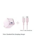 Anker mobile phone fast charging wall charger Apple 6-14 set pink + 0.9m C-L fast charging cable