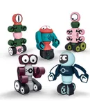 Gifts2U Magnetic Robots, 35PCS Magnetic Blocks Set for Kids with Storage Box, Stacking Robots Toy STEM Educational Playset for Boys and Girls Ages 3-6 Style A