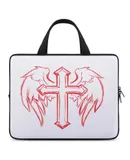 Cross, Hand Drawn, Angel Laptop Bag Women Man 10 12 13 15 17 Inch Office Notebook Travel Computer Handbag Waterproof Bag Notebook Cover