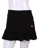 Love Love Tennis Women's Ruffle Skirt In Soft Brushed Black