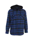 Gioberti Men's Removable Hoodie Plaid Checkered Flannel Button Down Shirt