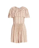 See by Chloe Women's Joephine Pink Floral Ruffle Trim Mini Dress