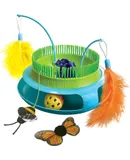 2025 New Flappy Chase Cat Toy, Upgrade Flappy Bird Cat Toy Interactive Flying Bird Cat Toys for Indoor Cats, Chirping Bird Cat Toy Flapping Wings Simulated Chirping Sparrow Cat Toy (Black)