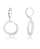 Graduated Cubic Zirconia Circle Earrings