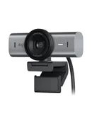 Logitech MX Brio Ultra HD 4K Collaboration and Streaming Webcam, 1080p at 60 FPS, Dual Noise Reducing Mics, Show Mode, USB-C, Webcam Cover, Works with Microsoft Teams, Zoom, Google Meet - Graphite，Gray