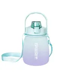 Herbalife Gradient Big Pudding Drink Cup Student Portable Strap Straw Water Cups Large-capacity Plastic Cute Water bottle 1200ML