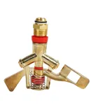 Nozzle 0.5 inch 4point brass connections swing arm sprinkler rotatable by 360 degrees for even spraying for lawn irrigation and garden