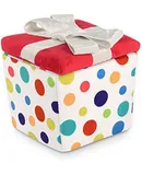 P.L.A.Y. Cute Plush Dog Toys Birthday Party Celebration Themed Durable Squeaker Chew Toy, Great for Puppies & Small, Medium, Large Dog Machine Washable, Recycled Material (Pawfect Present, Medium)