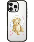 CASETiFY Impact Case for iPhone 16 Pro Max [8.2ft 4X Military Grade Drop Protection/Compatible with Magsafe] - Angel Teddy Bear - Clear Black