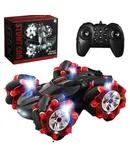 Hongbaoda remote control toy car P31 light version double-sided stunt car (red)
