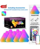 Triangle Quantum Light Panels,LED Wall Lights for Gaming and Smart Home DIY Decor with Music Sync,Night Light for Indoor Decor,bluetooth 10 Pack