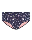 Seafolly Remix Ruched Side Retro Bottom In Indigo