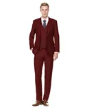 Braveman Men's 3-Piece Premium Vested 3-Piece Slim Fit Suit