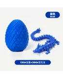 3D Printed Dragon Egg, 15Inch Crystal Dragon in Dragon Egg,Surprise Egg,Articulated Dragon, Fidget Toys for Executive Home Office Decor,Toys for Kids Gifts-Blue