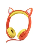 Kids Headphones Children Girls Boys Teens with LED Light Up, Adjustable On Ear Headphones 3.5mm Jack Compatible School Cellphones Computer MP3/4 Kindle iPad Tablet - Orange/Yellow