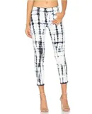 J Brand Capri Crop Tie Dye Skinny Jeans In Blue & White