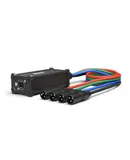 LyxPro 3 feet XLR to RJ45 Ethercon Audio Snake, 4 Channel 3 Pin Multi Network Breakout Cable, Male