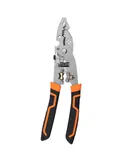 Multifunctional Wire Stripper Professional Wire Stripping Tool Portable Electric Cable Cutter Electrician Crimping Pliers with Metal Locking Buckle for Home Appliance Maintenance