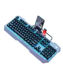 Wired Gaming Keyboard and Mouse Combo, 104 Keys with RGB Backlight, Full Metal Panel, Anti-Ghosting Keys for MAC Windows PC Gamers