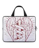 Cross, Wings, Faith Laptop Bag Women Man 10 12 13 15 17 Inch Office Notebook Travel Computer Handbag Waterproof Bag Notebook Cover