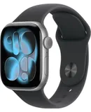 Apple Watch Series 11 (GPS) 46mm Space Gray Aluminum Case with Black Sport Band - M/L - Space Gray - (2025)