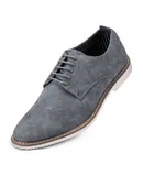 Mio Marino Men's Oxford Casual Suede Shoes-Dappled Ash-7.5