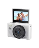 64MP Digital Camera for Photography and Video: 4K Vlogging Camera for YouTube with 3'' Flip Screen and 32GB TF Card, 16X Zoom Digital Camera for Gift-white