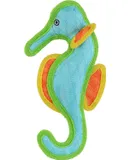 Durable Woven Fiber SeahorseSqueakers Multiple Layers. Made Durable, Strong & Tough. Interactive Play Dog Toy (Tug, Toss & Fetch). Machine Washable & Floats (Blue Seahorse)