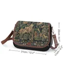 FANTASTIC ANIMALS AND HORSES IN WOODLAND Vintage Crossbody Bag for Women Medium Leather Hobo Bags Shoulder Bag Classic City Leather Satchels