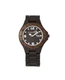 Earth Wood Raywood Bracelet Watch w/Date - Dark Brown