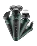 Mens Electric Shaver Washable Razor Multifunctional Beard Trimmer Rotary Shaver Cordless Sideburn Trimmer Nose Trimmer Facial Cleasing Brush Wet Dry Shaver Waterproof USB Rechargeable 4 in 1 (4 in 1)