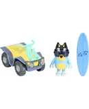 Bluey Vehicle and Figure Pack Beach Quad, 2.5-3 Inch Bandit Figure and Surfboard Accessory
