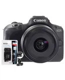 Canon EOS R100 Mirrorless Camera, 18-45mm IS STM Lens + CB-E17 Battery & Charger