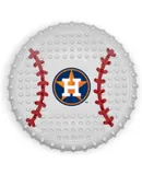 MLB Houston Astros Hard-Nylon Bacon-Flavored Baseball Chew Toy, Indestructible Dog and Cat Chewy Toy, Tug, Fetch Toy, Sporty Fun Toy for Dogs