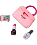 Hide and Seek Dog Toy Set, Pink Purse with Plush Toys, Squeakers, Crinkle Material, Rope Handle, for Small Dogs (Pink Purse Dog Toy with Lipstick, Cell Phone and Nail Polish Toys)