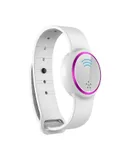 2packs Portable Rechargeable Control Phone Bluetooth Luggage Device Bracelet Device Anti-Lost For Car Wireless Wallet Smart APP GPS+Wristband-White