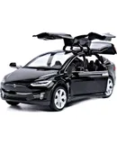 2025 Featured Product Toy Car Model X, Pull Back Car Toy Alloy Vehicle with Lights and Sound 1:32 Scale Model Car (Black)