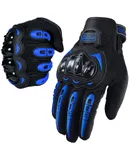 Motorcycle Gloves for Men and Women Full Finger Touchscreen Mountain Dirt Bike Gloves for Powersports ( Blue)