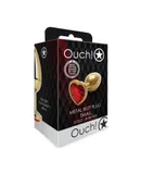 Shots Ouch Heart Gem Butt Plug S Gld/Red