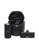 JBL Quantum Stream Wireless Lighting - Wearable Wireless Streaming Microphone for Crystal Clear Recordings, 24 Hours of Recording time, Plus Speed Charge, Included Windscreen for Noise Reduction-Blakc New