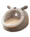 Cat Bed Soft Cat Cave Bed with Slip Resistant Bottom and Removable Mat