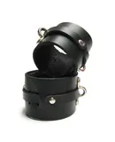 KL Bondage Basics Leather Ankle Cuffs,Bk