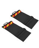RaxGo Car Parking Mat, Parking Stopper for Garage with Anti-Skid Grips & Handles, Black - Pack of 2